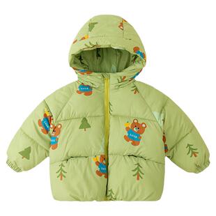 宝宝棉服儿童冬款连帽外套童装男童加厚外套女童婴幼儿棉袄上衣潮