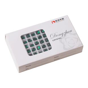 东洲水晶美甲平底长八角钻6*8m网红爆款指尖冰糖钻祖母绿指甲饰品