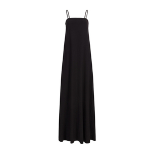 OTHERSTORE 等风来 高级感黑色吊带连衣裙女百搭显瘦露背长款裙子