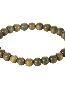 DH7绿檀素圈手链女款轻奢小众精致高级感新中式手串男士生日礼物