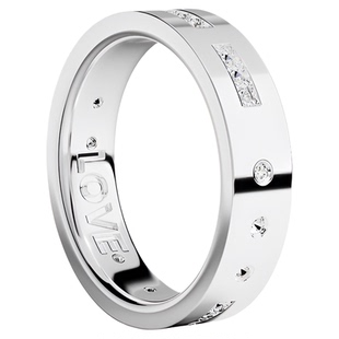 [明星同款]APM Monaco摩斯密码戒指925银情侣对戒新年情人节礼物