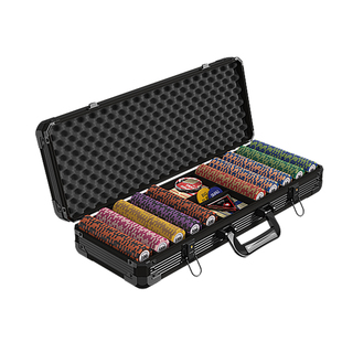 德州扑克皇冠筹码套装黏土麻将棋牌室专用筹码币高端铝箱德扑桌布