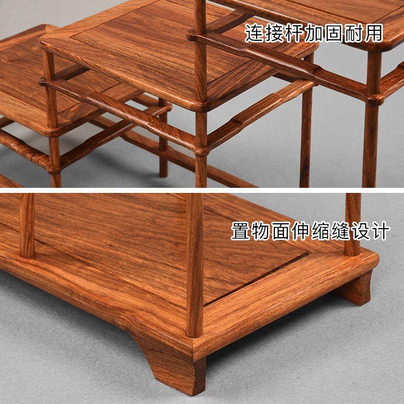 桌面宽板博古架实木中式多宝阁茶壶架具架子置物架展示架古董架