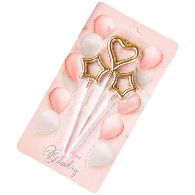 镀金银色蜡烛心形爱心蜡烛