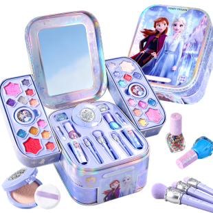 迪士尼正版授权爱艾莎儿童化妆品彩妆套装全套无毒可水洗女孩礼物