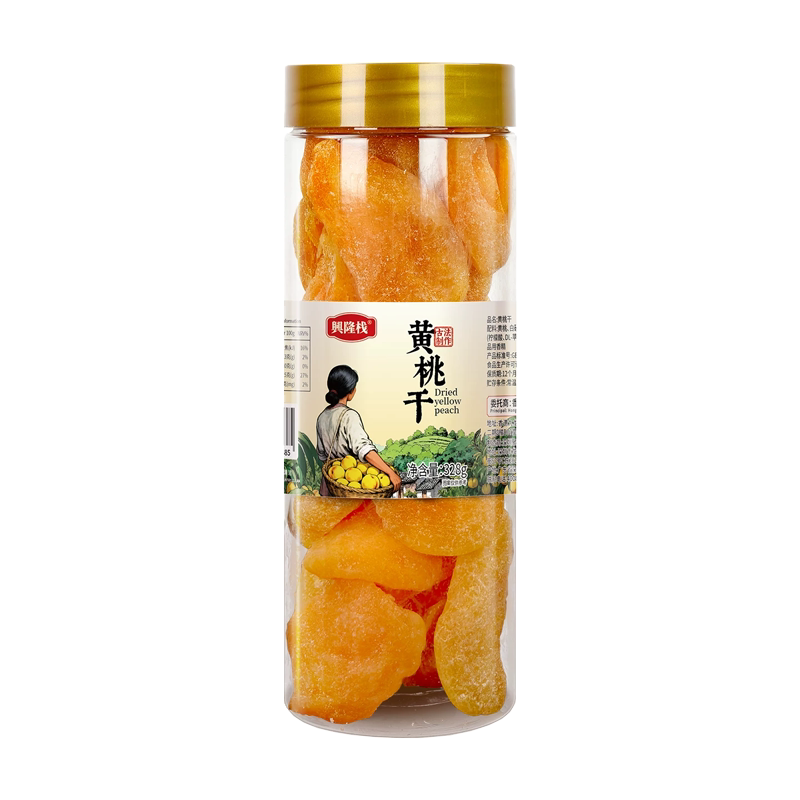 兴隆栈黄桃干罐装黄桃果肉厚切