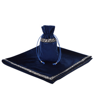 塔罗牌桌布专用占桌布多色可选厚丝绒送银色织带牌袋配件现货包邮