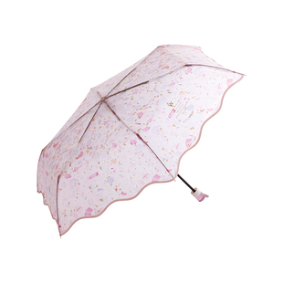 wpc透明雨伞手动女生高颜值超轻小巧便携三折伞加大果冻折叠雨伞