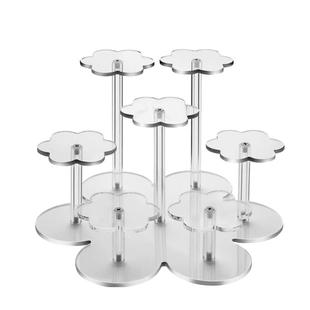 亚克力透亮纸杯蛋糕摆架甜品台阶梯架马卡龙糕点冷餐展示陈列架