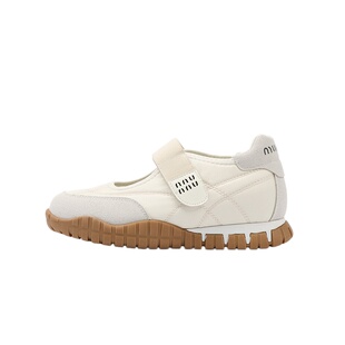 真皮版~魔术贴德训鞋女2025新款内增高玛丽珍休闲运动鞋芭蕾单鞋