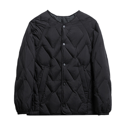 菱格轻薄95白鸭绒羽绒服女短款