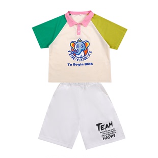 元旦小学生运会表演服合唱毕业班拍照演出服红歌爱国啦啦队服装