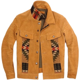 Storm Rider风暴骑士牛仔 X 纳瓦霍图腾美式复古真皮皮衣