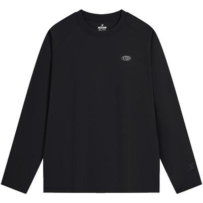 特步情侣户外露营宽松长袖T恤