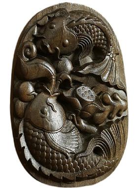 鱼戏莲吊坠莲花鲤鱼挂件随身佩戴