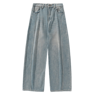 拉链长裤萝卜裤宽松裤子牛仔裤