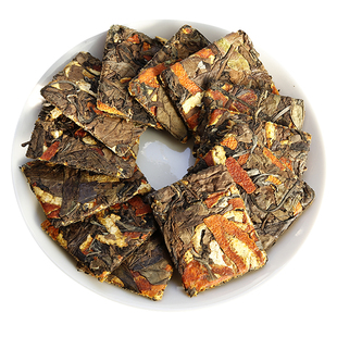 陈皮白茶福鼎老白茶饼寿眉桔皮王紧压饼茶饼干2013年贡眉约500克