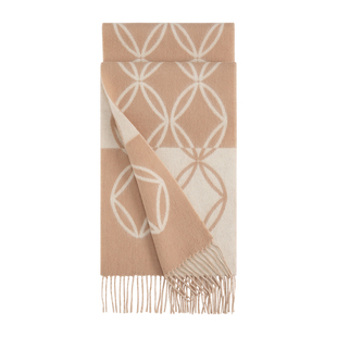 万事利26新品100%绵羊毛围巾百搭围脖披肩女新年礼物礼盒装小福贵