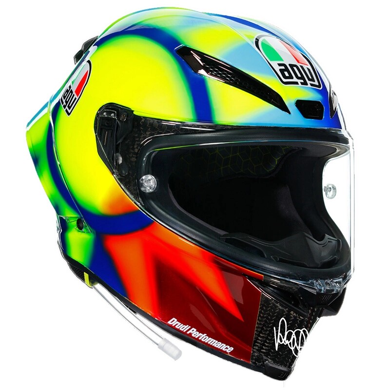 agvvr46日月罗拉碳纤维赛车全盔