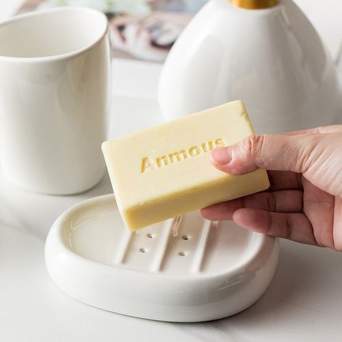 亚马逊简约陶瓷卫浴洗漱套装套件浴室用品卫浴四件套摆件漱口杯