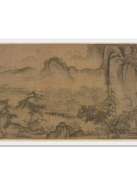 仿古手卷装裱王诜溪山秋霁图