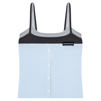 CalledBack假两件背心吊带女