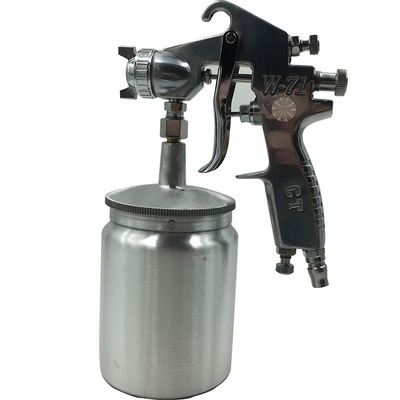 CT气动喷枪喷漆W71油漆喷枪上壶W77下壶PQ2喷乳胶漆专用2.0压送式