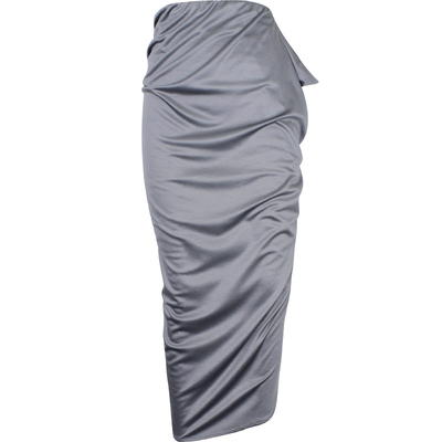 松紧腰包臀不规则设计半身裙