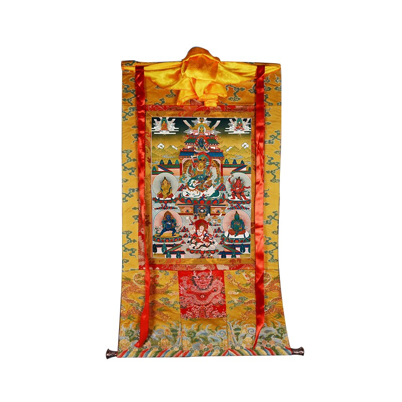 藏村财神五行财神唐卡