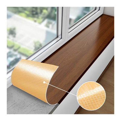 木纹贴纸胡桃木色飘窗改造神器窗台板自粘防水防晒防潮台面边缘贴