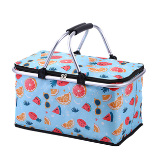 30升防水外卖保温箱 车载保温箱送餐箱加厚保温箱外卖折叠野餐篮