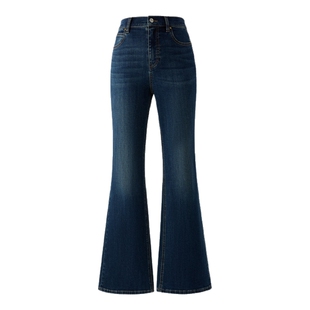 【莱卡】Eland衣恋牛仔裤女时尚显瘦微喇叭裤长裤子2026春季新款