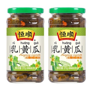 恒顺乳黄瓜375g*3瓶腌制酱菜下饭小泡菜脆甜小黄瓜即食爽口小咸菜