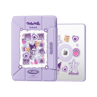 【三丽鸥正版授权】闪魔磁吸拆分平板壳适用苹果11代iPadair7保护套pro11英寸mini6带笔槽4亚克力5防弯防摔.9