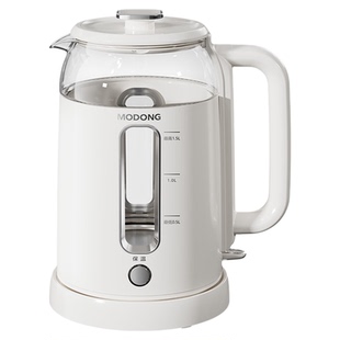 摩动恒温电热水壶1.5L全自动电热茶壶不锈钢高硼硅玻璃开水烧水壶