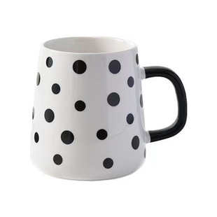 高颜值创意马克杯带盖勺女生情侣陶瓷喝水杯子办公室咖啡早餐杯男