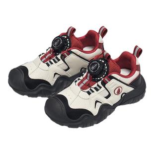 暇步士童鞋儿童运动鞋女童红色休闲网面透气跑步户外男童登山鞋子