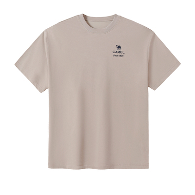 【3A抗菌】骆驼男装T恤男2025夏季运动圆领短袖凉感透气弹力上衣