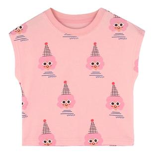 大耳象女童满印T恤夏季新款宝儿纯棉休闲百搭短袖上衣