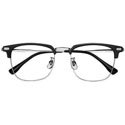 乐申超轻纯钛半框近视眼镜男款