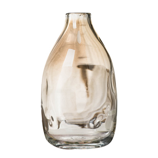 轻奢特大号不规则花瓶 手工透明玻璃花器客厅插花日本吊钟马醉木