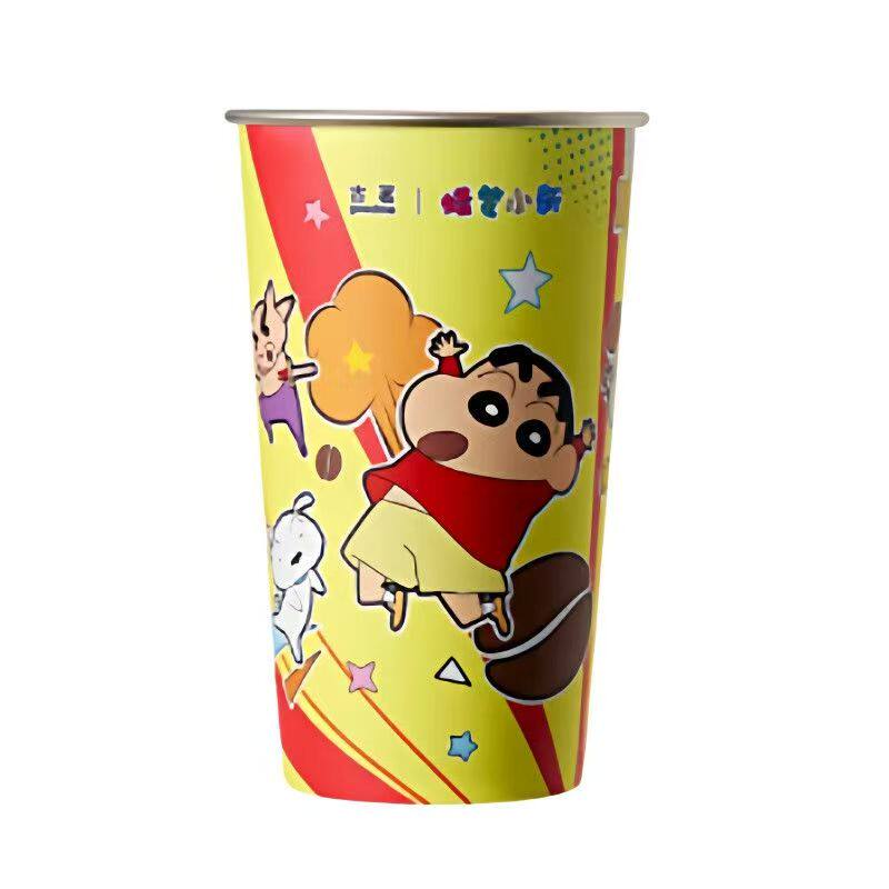 蜡笔小新联名古茗周边二创冷变杯小新高颜值可爱喝水咖啡杯子变色