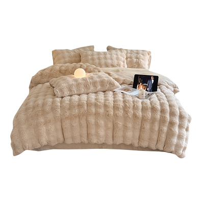 兔毛牛奶绒被套单件冬季加厚被罩