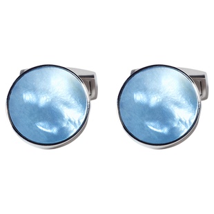 WILLIAM MILTON深海蓝色贝母袖扣男高端袖口钉轻奢礼物定制礼盒装