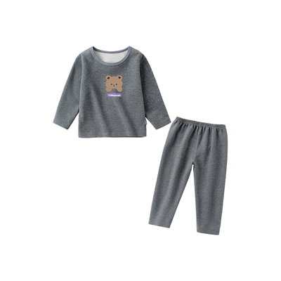 宝宝秋衣秋裤套装婴儿保暖内衣纯棉a类德绒儿童全棉男童女童冬季