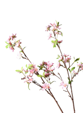 塑料仿真花家居装饰桃花花瓶套装