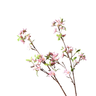 长支桃花枝仿真花假花绢花客厅客厅餐桌装饰插花摆件舞蹈摄影道具