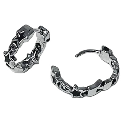 无性别mini钛钢烤漆星星耳环