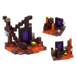 我的世界磁力方块下界探索隐世小屋奇山峻岭云端小筑儿童益智玩具