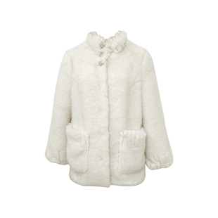 Lazy Didi小奶熊 以假乱真!!公主领 环保皮草外套仿狐狸毛大衣冬